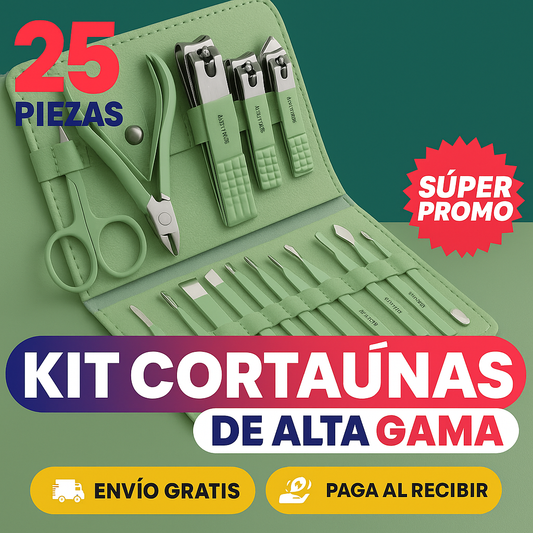 KIT CORTAUÑAS DE ALTA GAMA +25 PIEZAS