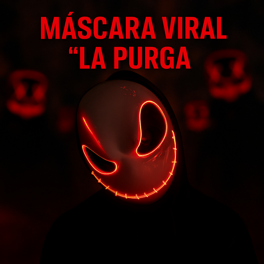 MÁSCARA VIRAL "LA PURGA" Jack CON LUZ NEON