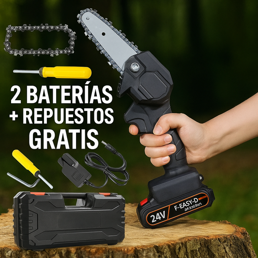 Mini Sierra Portátil + 2 Baterías y Repuestos Gratis