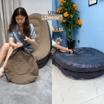 Sillón Inflable y Portatil con Reposapiés